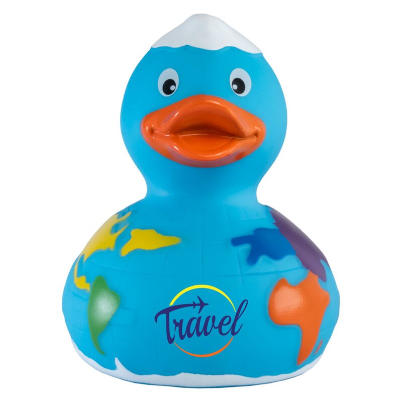 Main Product Image for Custom Printed World Rubber Duck