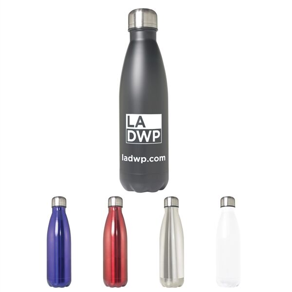 Main Product Image for Custom Printed Stainless Steel Double Wall Bottle 17 Oz