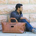 Buy Laser Engraved Little River Leather Duffel Bag