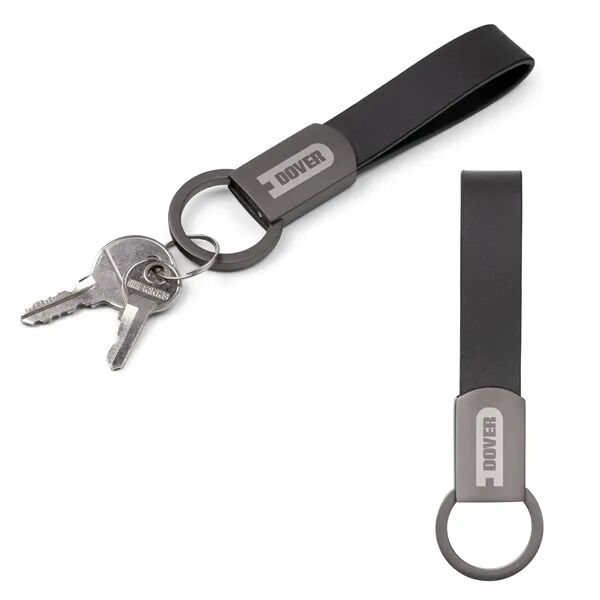 Main Product Image for Laser Engraved Axis Gunmetal Leather Keyring