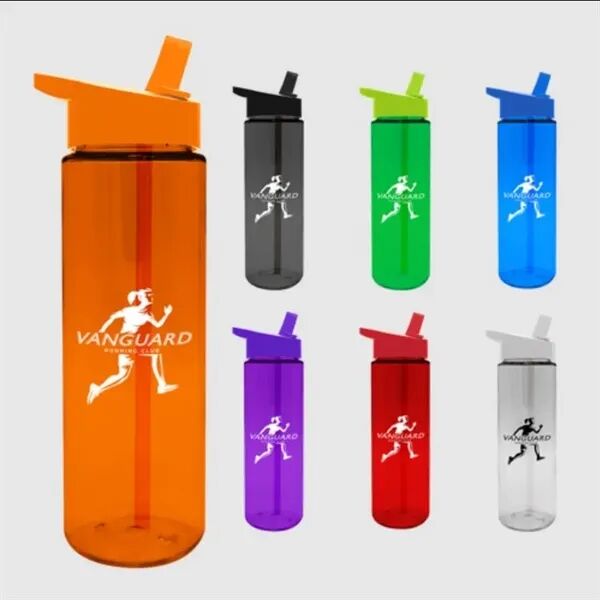 Main Product Image for Custom Tritan (TM) Bottle with Wide Mouth Flip Straw Lid 28 oz