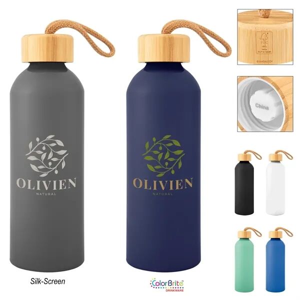 Main Product Image for Custom Blaire Recycled Aluminum Bottle With Bamboo Lid 25 Oz.