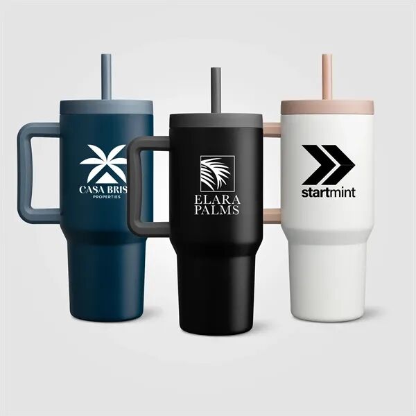 Main Product Image for Custom Logo Grosche Aspen Triple-Wall Insulated Straw Mug