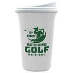 Buy Custom Varsity Tumbler - Double Wall with White Slide Lid 16 oz