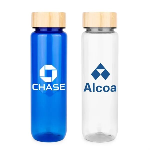 Main Product Image for Custom Logo EcoPure Bottle with Bamboo Lid 34oz.