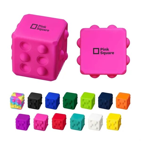 Main Product Image for Custom Printed Square Push Pop Ball