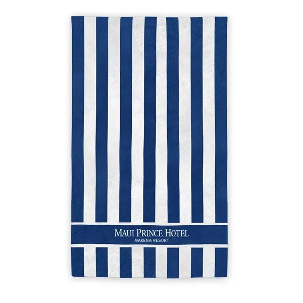 Main Product Image for Custom Logo Cabana Stripe Beach Towel