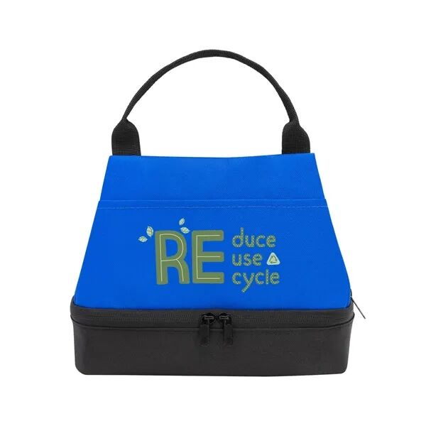 Main Product Image for Custom Logo Eco Friendly Two Compartment Lunch Cooler Tote Bag.