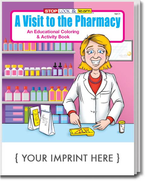 Main Product Image for A Visit To The Pharmacy Coloring And Activity Book USA Made