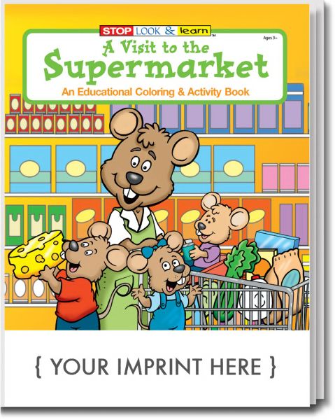 Main Product Image for A Visit To The Supermarket Coloring And Activity Book