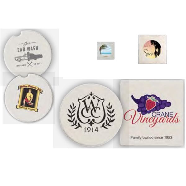 Main Product Image for Imprinted Absorbent Stone Car Coaster