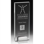 Acrylic Award with Chrome Metal Base - Laser -  
