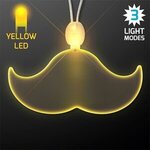 Acrylic Mustache Shape Necklace with LED - Yellow