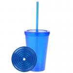 Acrylic Tumbler 16 oz. Double Wall Cool - Translucent Blue