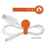 Adjustable Silicone Cable Tie - Orange