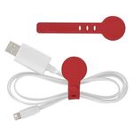 Adjustable Silicone Cable Tie - Red