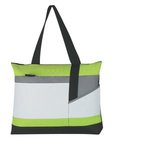 Advantage Tote Bag - White with Lime