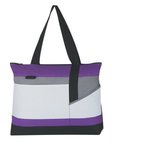 Advantage Tote Bag - White With Purple