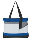 Advantage Tote Bag - White With Royal Blue