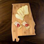Alabama State Shaped Bamboo Serving and Cutting Board -  