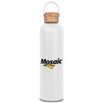 Allegra Bottle with Bamboo Lid - 33 oz. - White