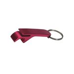 Aluminum Bottle/Can Opener Key Ring - Red