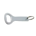 Aluminum Bottle Opener Key Ring - Silver
