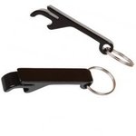 Aluminum Bottle Opener Key Tag - Black