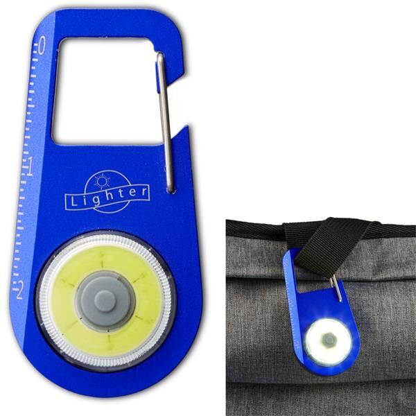 Main Product Image for Aluminum Carabiner COB Light with Ruler