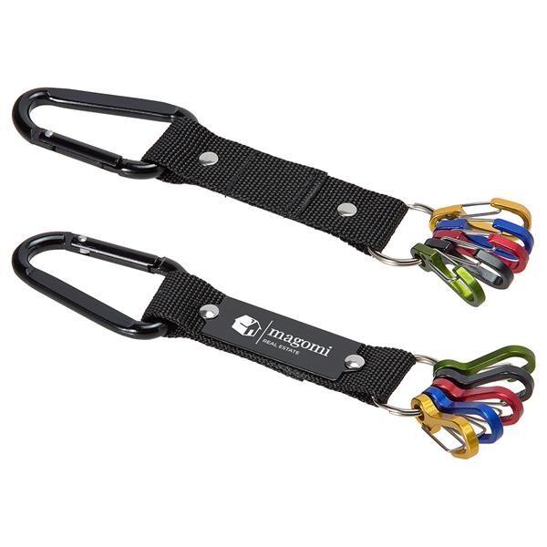 Main Product Image for Aluminum Carabiner Strap with Color-Code Key Clips