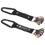 Aluminum Carabiner Strap with Color-Code Key Clips - Medium Black