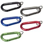 Aluminum Carabiner with Key Ring -  