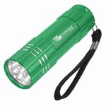 Aluminum LED Flashlight With Strap -  