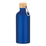 Aluminum Tundra Bike Bottle With Bamboo Lid - Metallic Blue