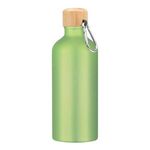 Aluminum Tundra Bike Bottle With Bamboo Lid - Metallic Green