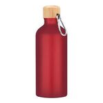 Aluminum Tundra Bike Bottle With Bamboo Lid - Metallic Red