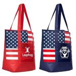 Buy American Flag Non-Woven Tote Bag w/ 210D Pocket