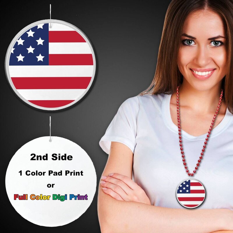 Main Product Image for American Flag Plastic Medallions - 2 1/2"