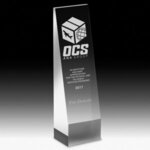 Angled Obelisk Award - 6" - Laser -  