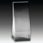 Angled Obelisk Award - 6" - Silkscreen - Clear