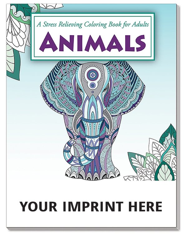 Main Product Image for Animals Stress Relieving Coloring Book for Adults