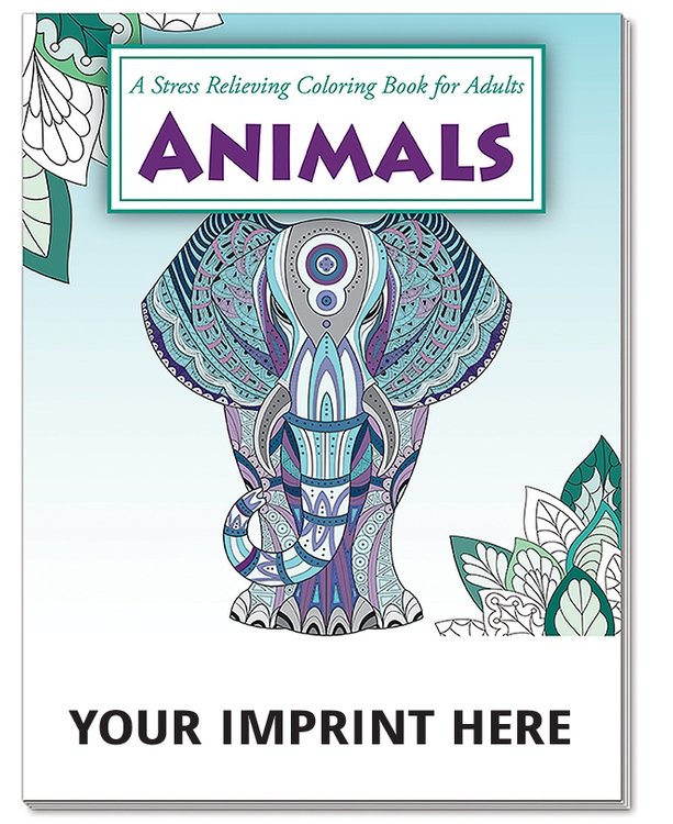 Main Product Image for Animals Stress Relieving Coloring Book For Adults