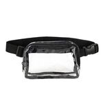 Anywhere Clear Belt Bag - Clear With Black