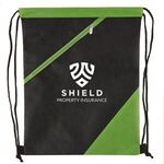 Apex RPET Non-Woven Drawstring Backpack - Lime
