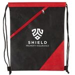 Apex RPET Non-Woven Drawstring Backpack - Red
