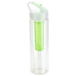 Arena 25 oz PET Eco-Polyclear Infuser Bottle with Flip-Up - Bright Green