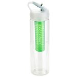 Arena 25 oz PET Eco-Polyclear Infuser Bottle with Flip-Up - Clear Green
