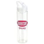 Arena 25 oz PET Eco-Polyclear™ Infuser Bottle with Flip-Up - Clear