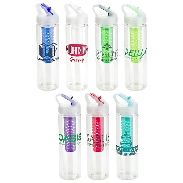 Main Product Image for Arena 25 oz PET Eco-Polyclear Infuser Bottle with Flip-Up