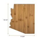 Arizona State Shaped Bamboo Serving and Cutting Board -  